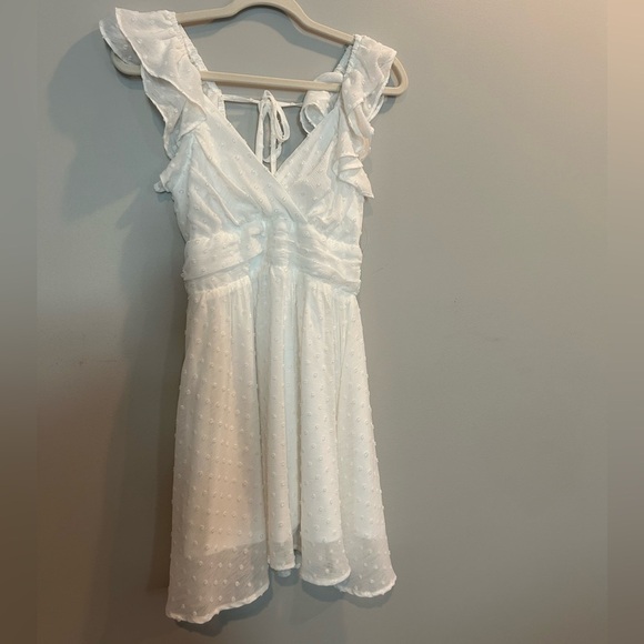 Altar'd State White Ruched Ruffled Sundress - Picture 4 of 10